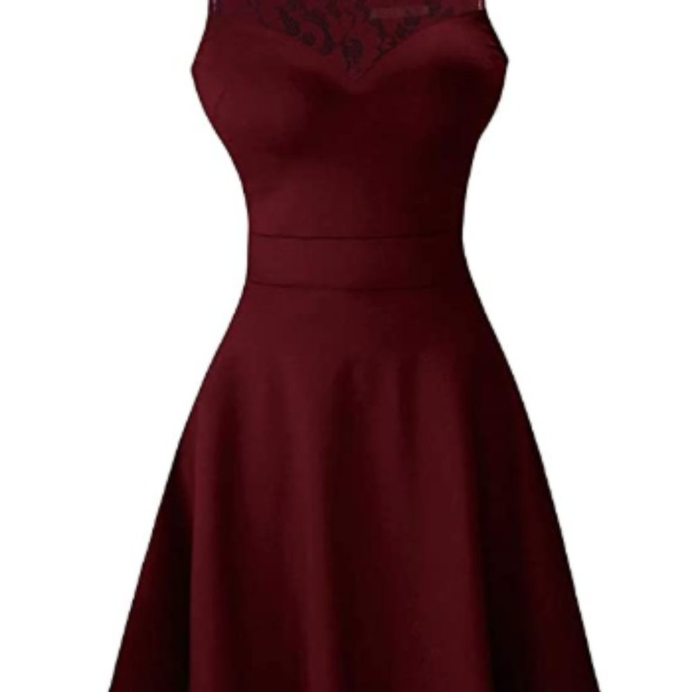 Sylvestidoso Women's A-Line Pleated Sleeveless Lit